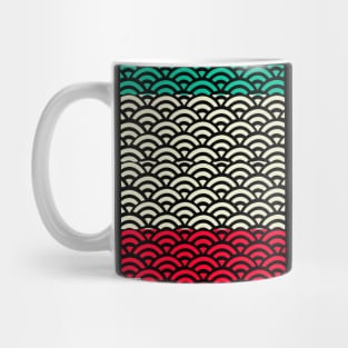 Retro Japanese Clouds Pattern RE:COLOR 24 Mug